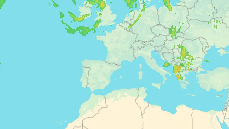 Precipitation weather map