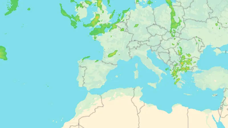 Precipitación weather map