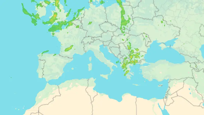 Precipitazioni weather map