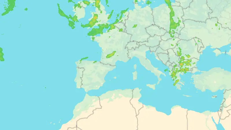 Precipitation weather map