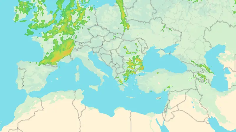 Precipitation weather map
