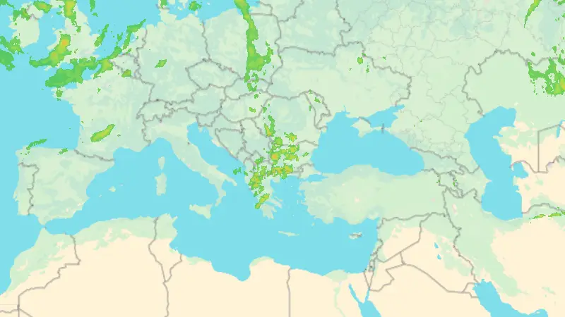 Precipitation weather map