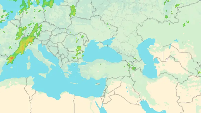 Precipitation weather map