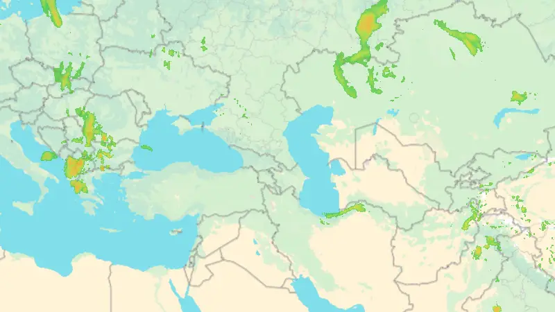 Precipitation weather map
