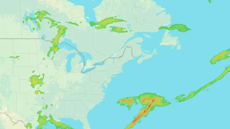 Precipitation weather map