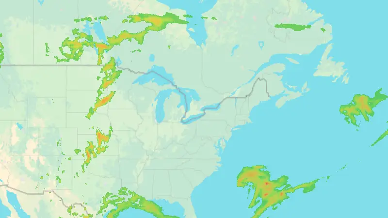 Precipitation weather map