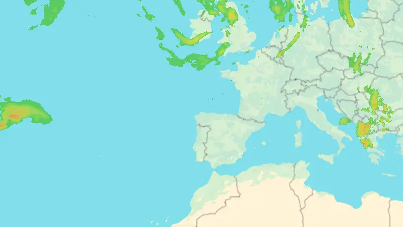 Precipitation weather map