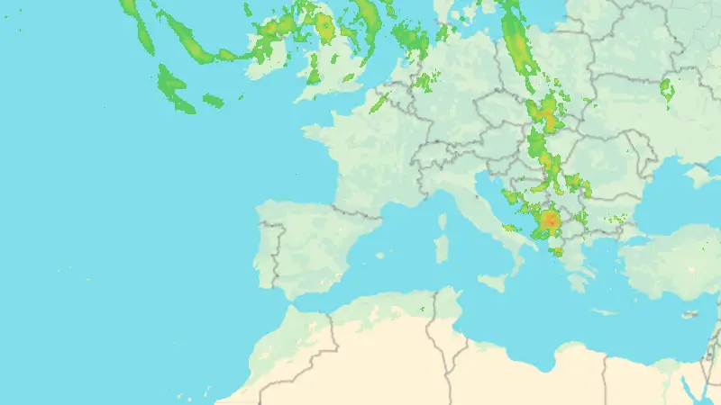 Précipitations weather map