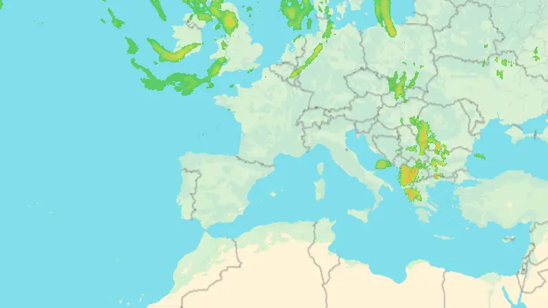 Précipitations weather map