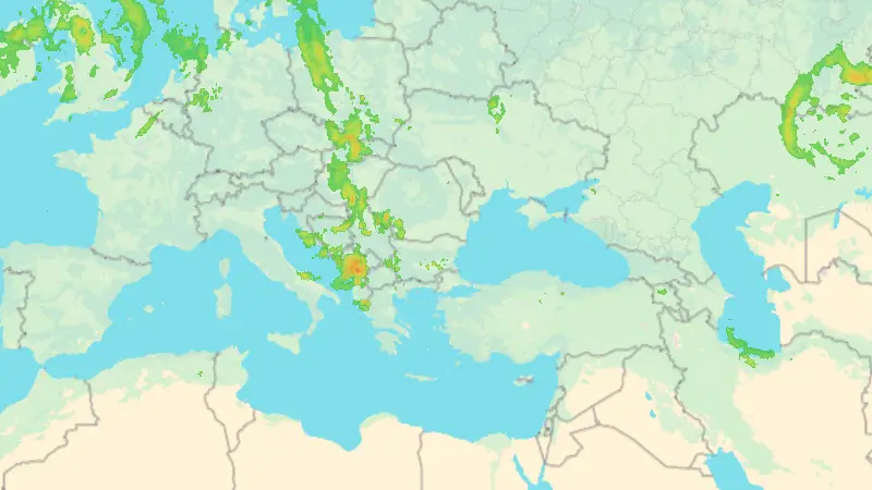 Precipitation weather map
