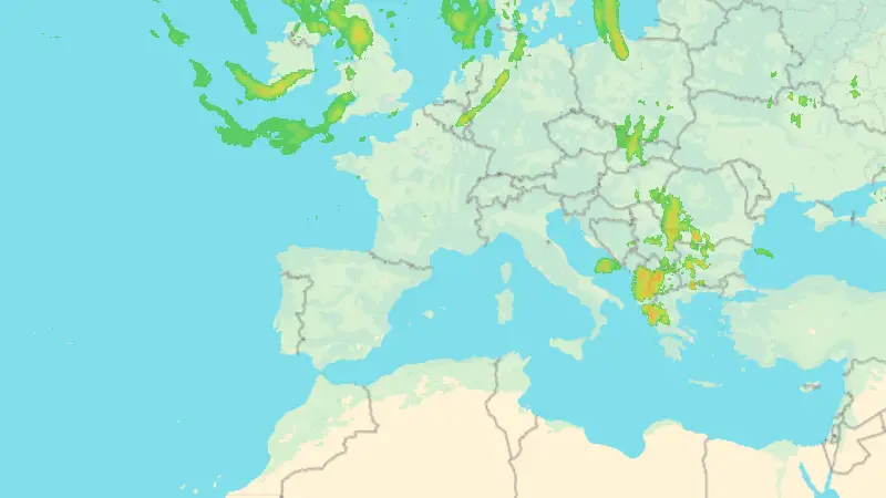 Précipitations weather map
