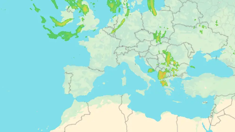 Precipitation weather map