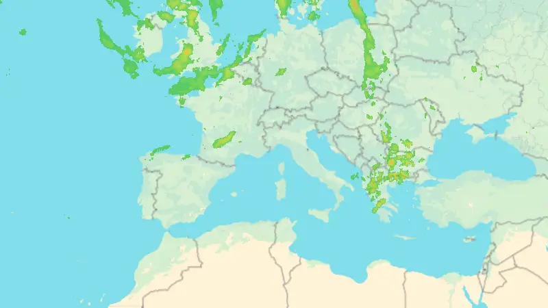 Précipitations weather map