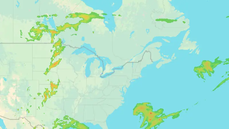 Precipitation weather map