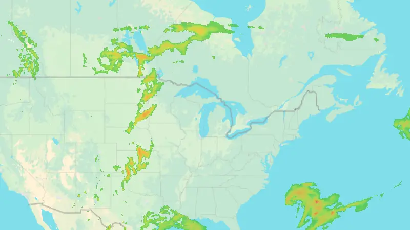 Precipitation weather map