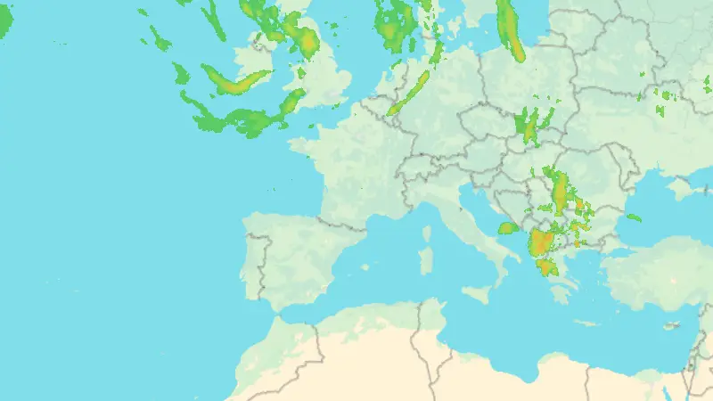 Précipitations weather map