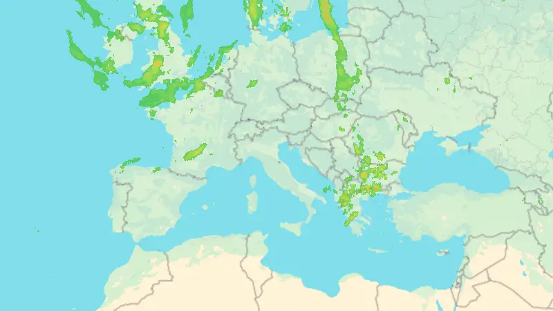 Precipitation weather map
