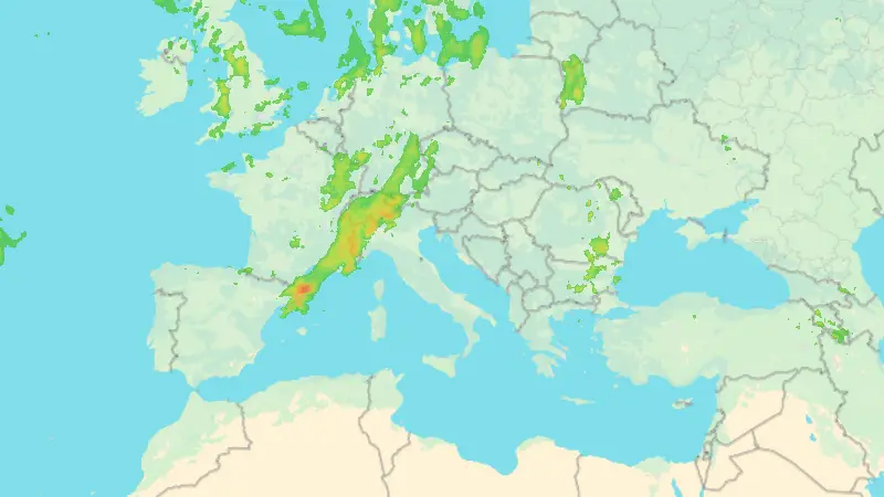 Srážky weather map