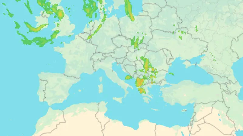 Precipitation weather map