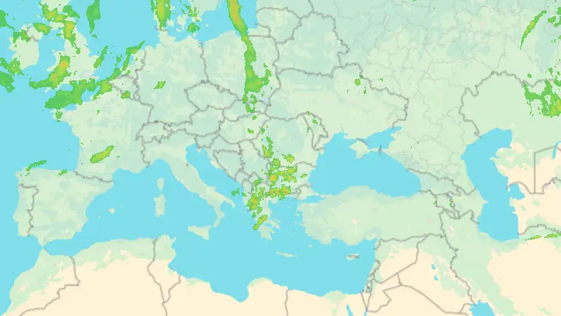 Precipitații weather map