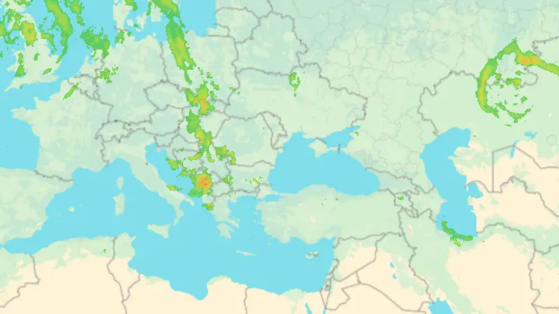 Precipitații weather map