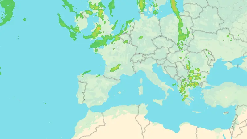 Precipitation weather map