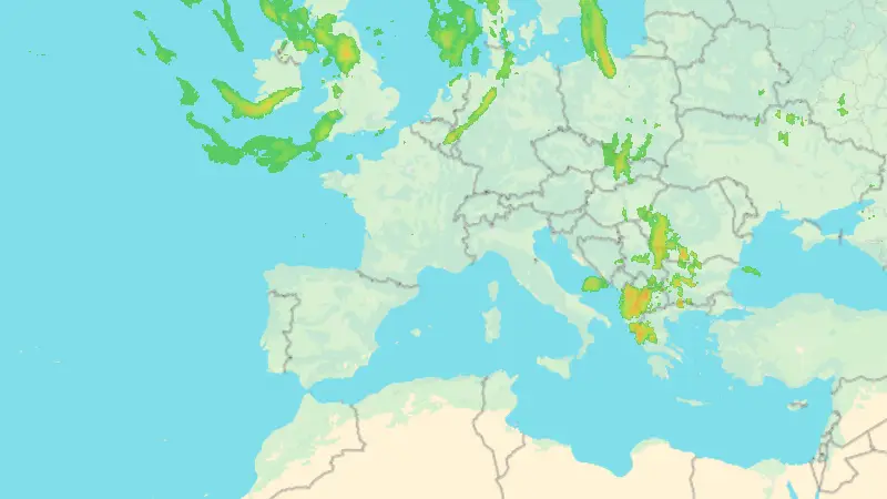 Précipitations weather map