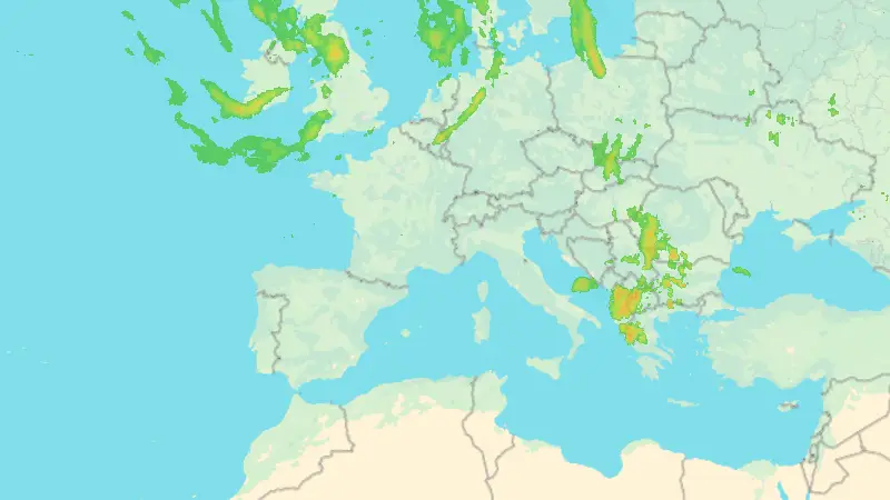 Precipitation weather map