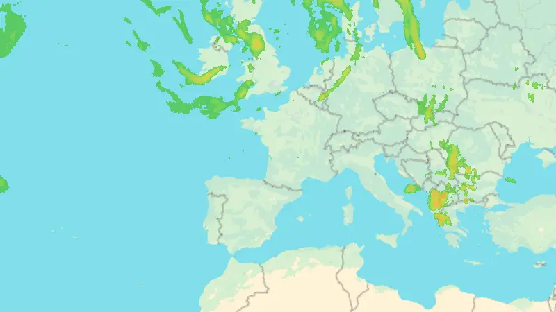 Précipitations weather map