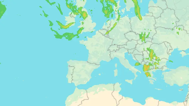Precipitation weather map