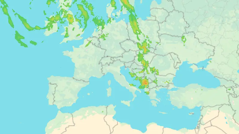 Precipitation weather map