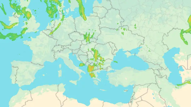 Precipitații weather map