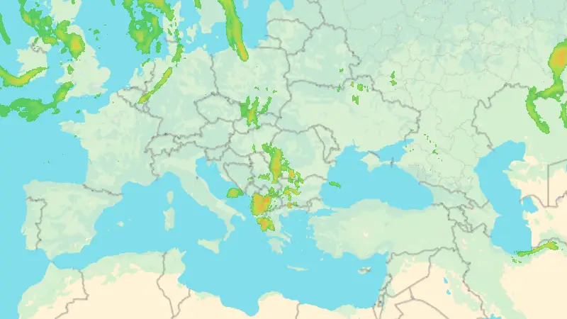 Precipitații weather map