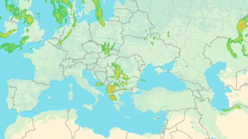 Precipitații weather map