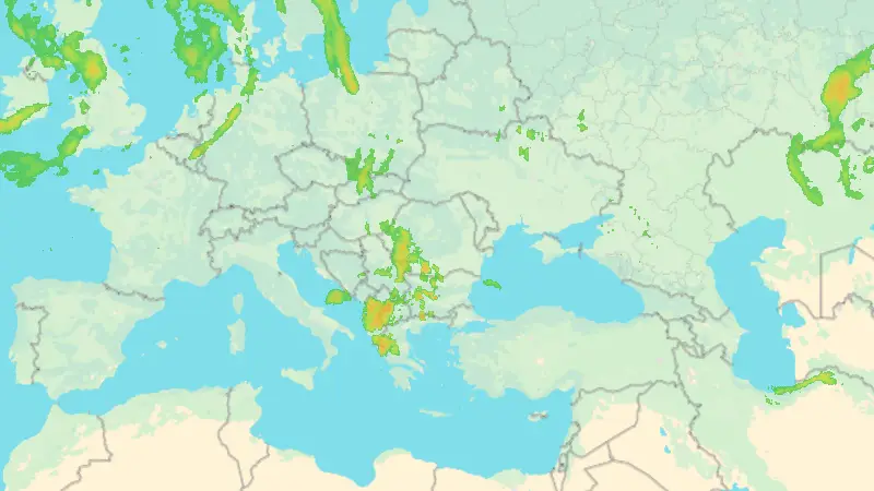 Precipitații weather map