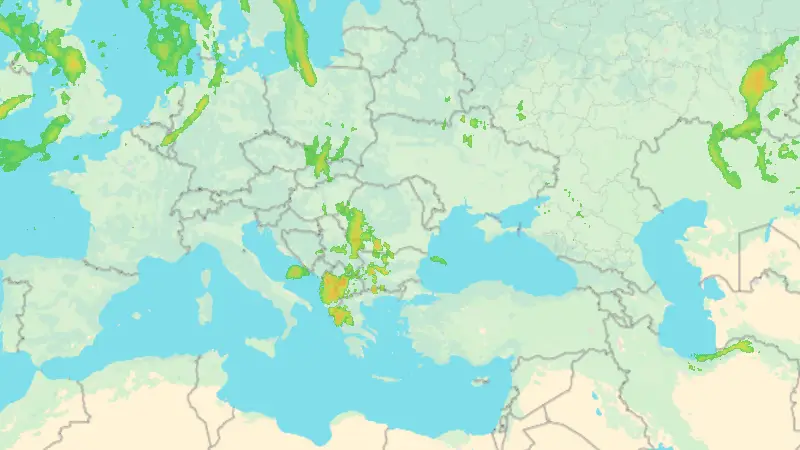 Precipitații weather map