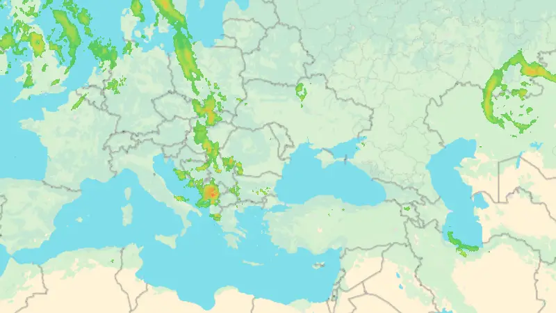 Precipitații weather map