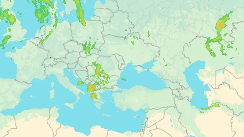 Precipitații weather map