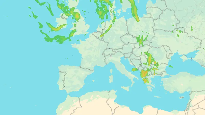 Précipitations weather map