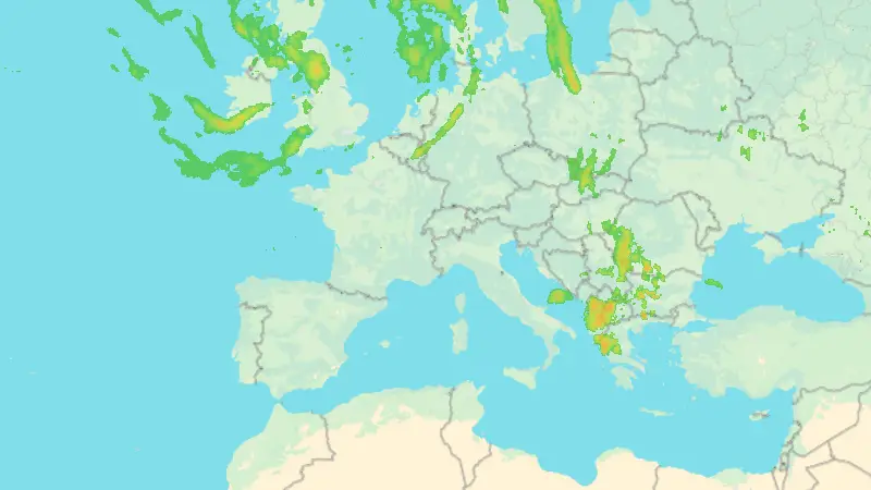 Precipitation weather map
