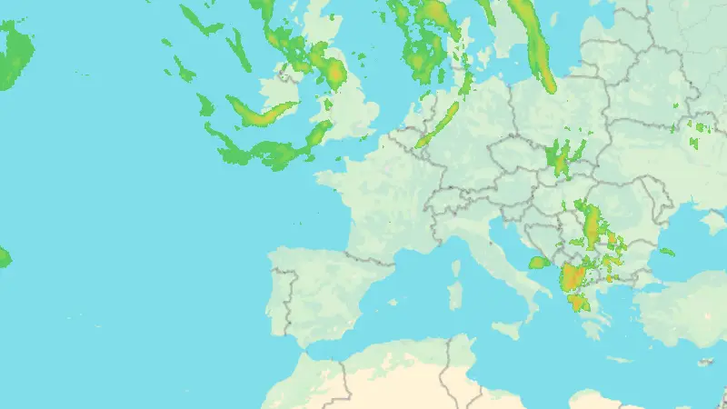 Précipitations weather map