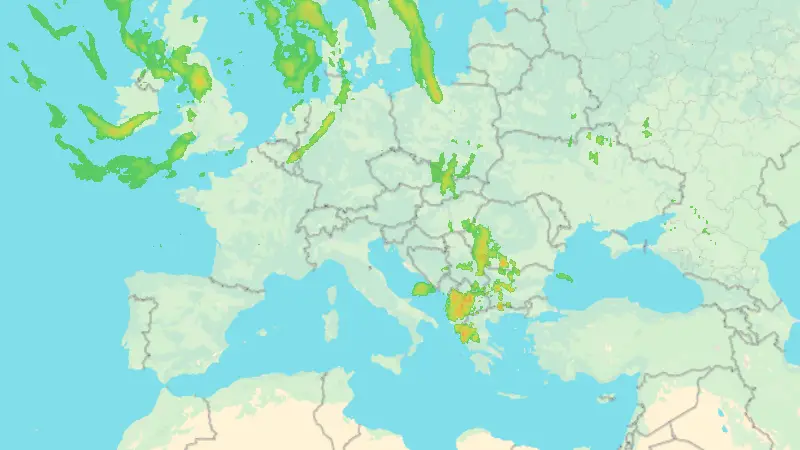 Precipitation weather map