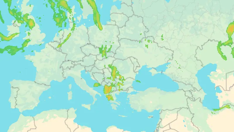 Precipitații weather map