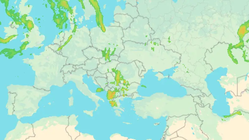 Precipitații weather map