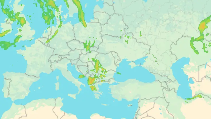Precipitații weather map