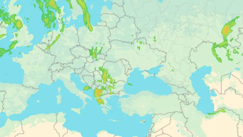 Precipitații weather map