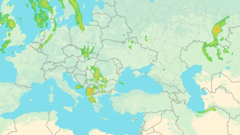 Precipitații weather map