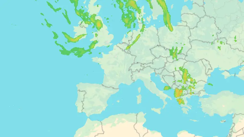 Précipitations weather map