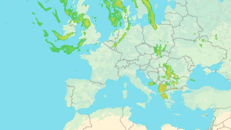 Precipitation weather map