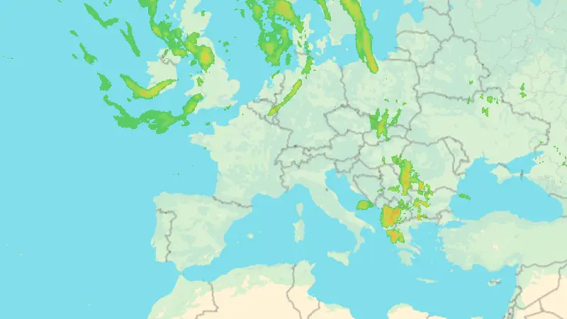 Précipitations weather map